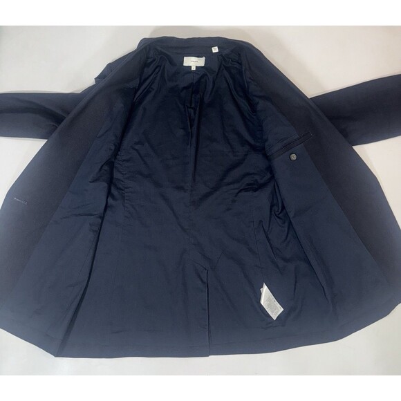 Vince Black Linen Blend Blazer One Button Surgeon Cuff Pockets Women Size 10 EUC - Picture 11 of 13